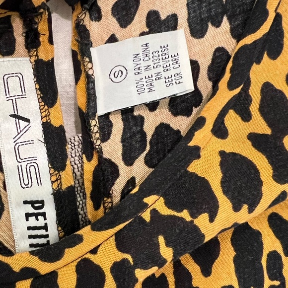 Vintage Leopard Animal Print Blouse Top - Picture 15 of 15